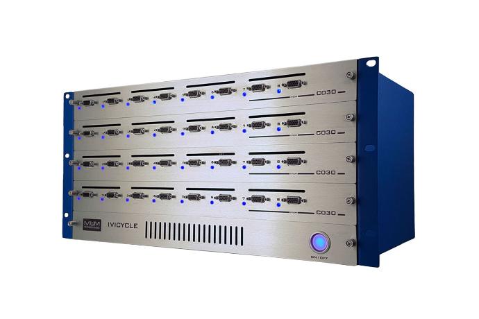 IviCycle es un sistema de pruebas multicanal, con una configuración flexible y un número fijo de canales por unidad.